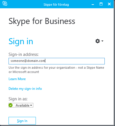skype for business mac auto sign in